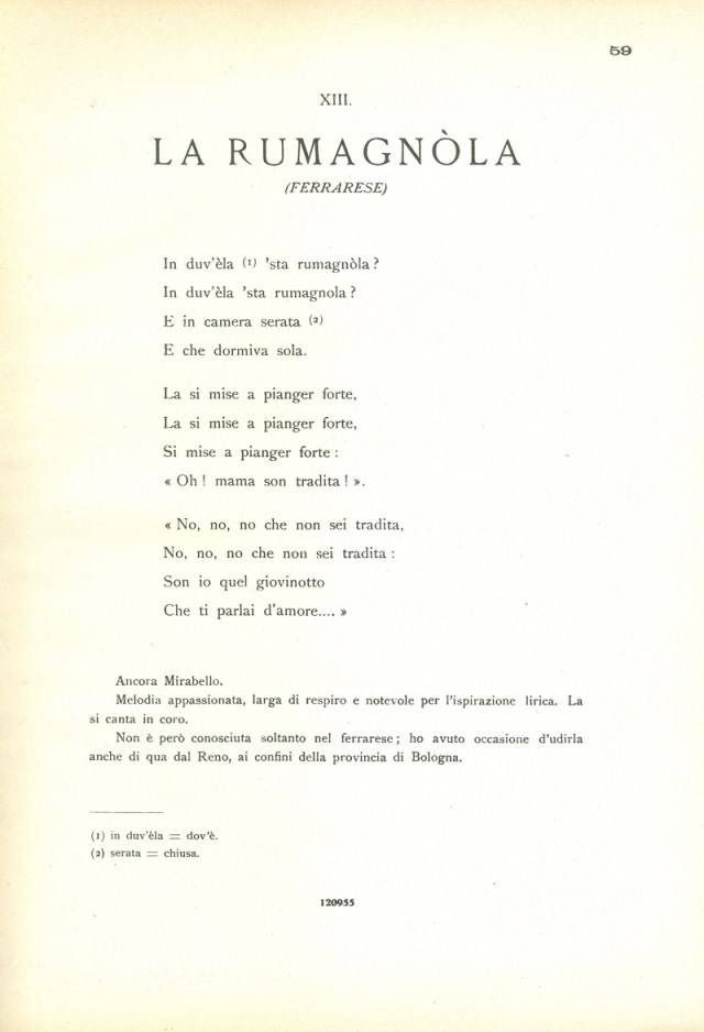 Canti Emiliani Rumagnola 1